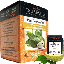 vidafarm - Pure Soursop Tea made with Pure Graviola Leaf- Guanabana Leaves- 20 Organic Tea Bags Moksha Ayurveda