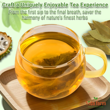 Soursop Leaves Tea Bag, Pure and Natural Soursop Graviola Leaves for Digestion, Boosting Immune, Improving Sleep & Skin Health - Hojas De Guanabana Tea（50 Teabags/1Pack)
