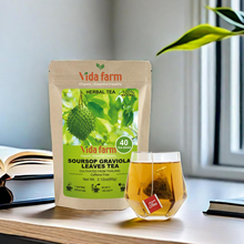 vidafarm - Soursop Leaves Tea Bags, 40 Teabags, 1.5g/bag - Premium Soursop Graviola Leaves Tea - Hojas De Guanabana Tea - Non-GMO - Caffeine-free - Improve Digestion, Support Healthy Skin & Sleep